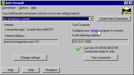 AntiFirewall Anonymizer Screenshot
